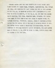 NORMAN SHIRLEY. 257 x 205 mm typed sheet