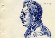 23.2.69 NORMAN SHIRLEY 125 x 180 mm pen on paper