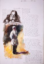 p49. Illustration & notes: Leo Tolstoy 1828-1910.